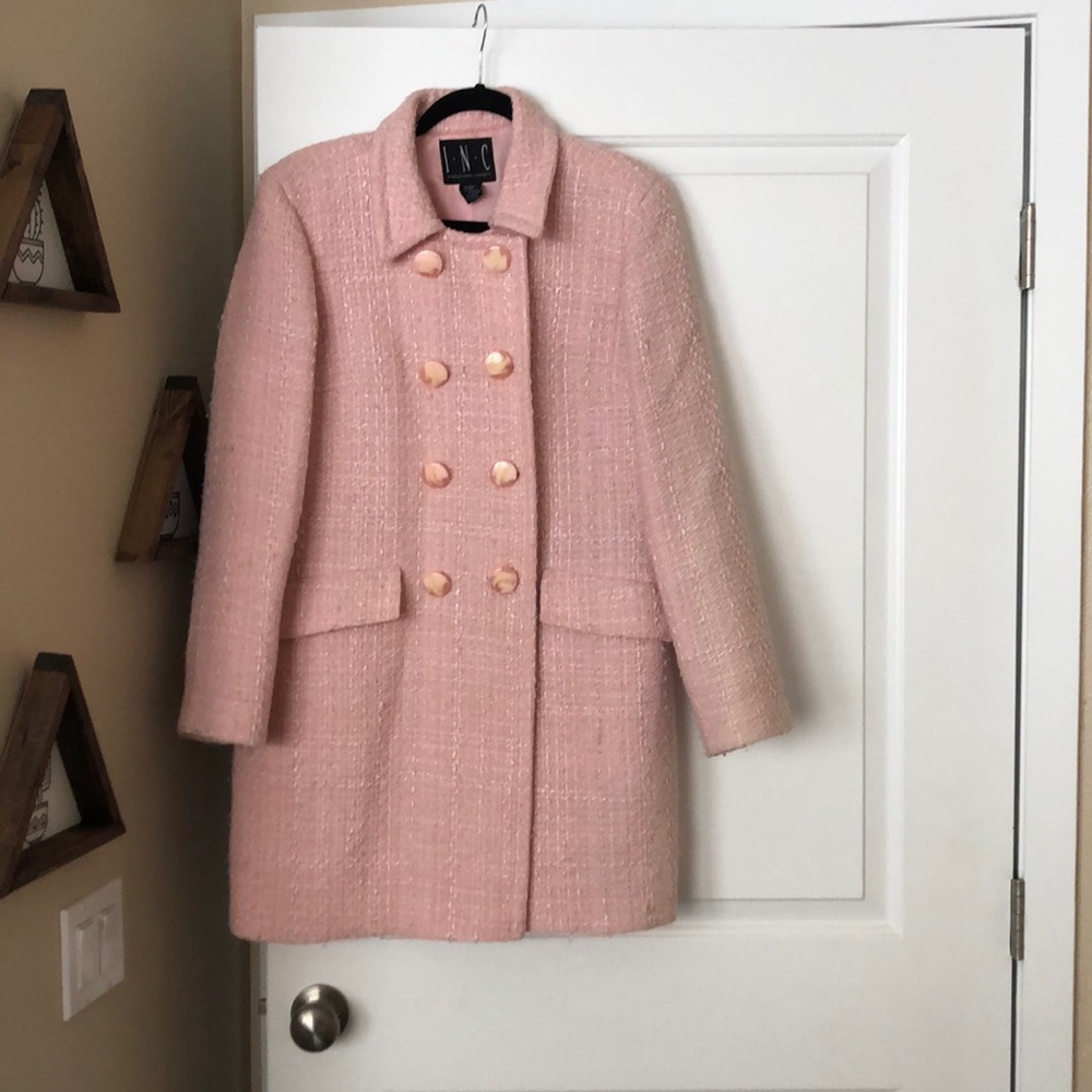 Pink pea coat
